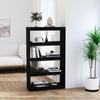 Day and Night - Day and Night Shelf/space Divider Black Pine Wood 80x30x135.5 Cm
