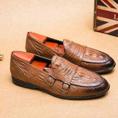 Crocodile Skin Loafer Shoes Men Leather Dress Shoes Slip-on Moccasins Handmade Man Casual Shoes Drive Walk Luxury Zapatos Hombre