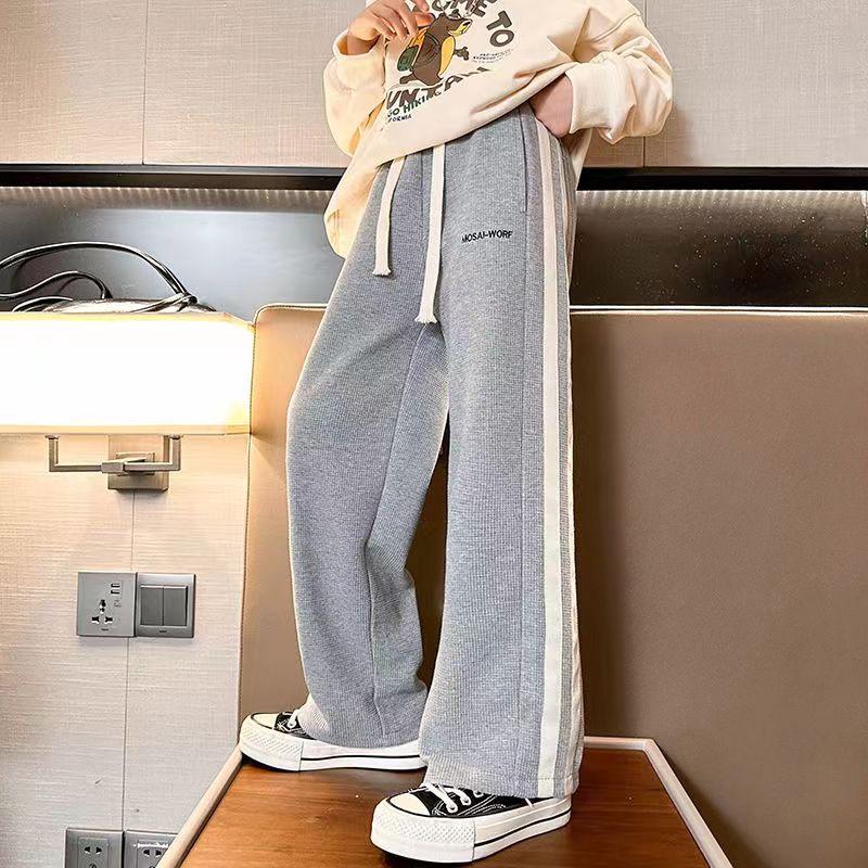 Girls' Casual Straight-Leg Pants - Spring & Autumn 2024 Fashion