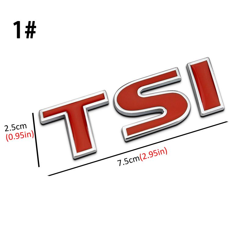 1 Stk 3D Metal TSI Bil Sideskærm Bag Trunk Emblem Badge Sticker Decals_voghion.com