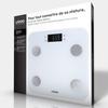 Body Scale Impedancemeter - LIVOO - DOM427W - 7 Indicators - Max 180 Kg - 13 Profiles - LCD - Auto On and Off - White