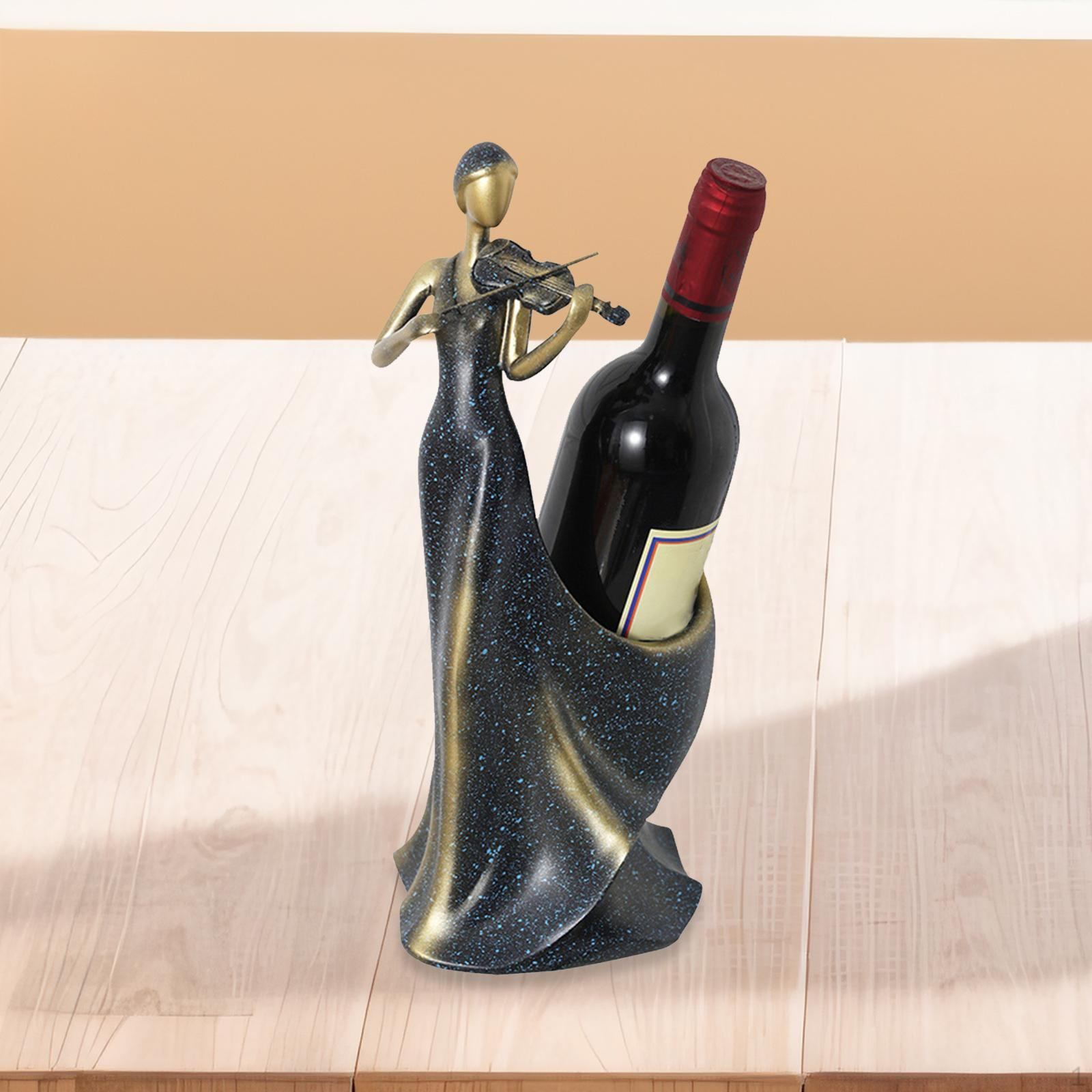 

Tabletop Wine Rack Home Bar Decoration Lady Shaped Practical Resin Storage Shelf Single Bottle