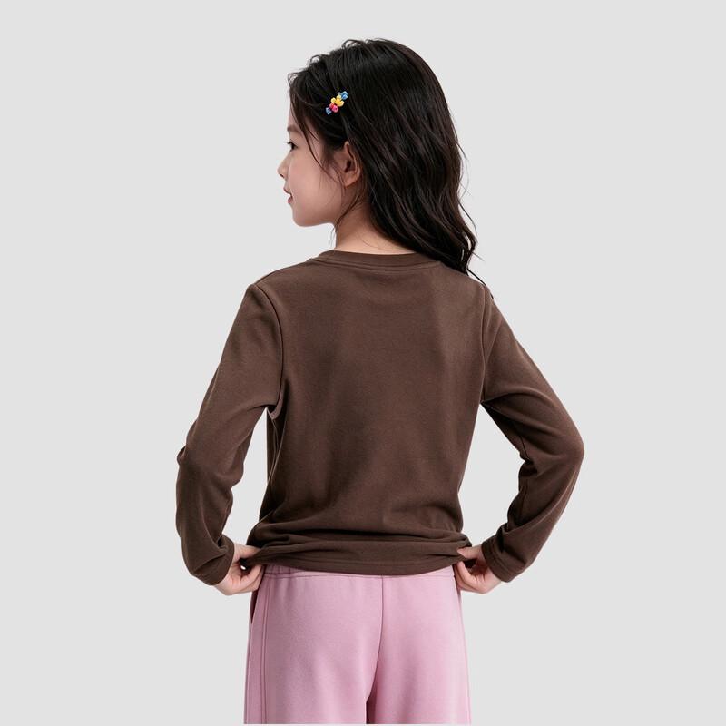 Girls' Antibacterial Long-Sleeve Rhinestone Bow T-Shirt