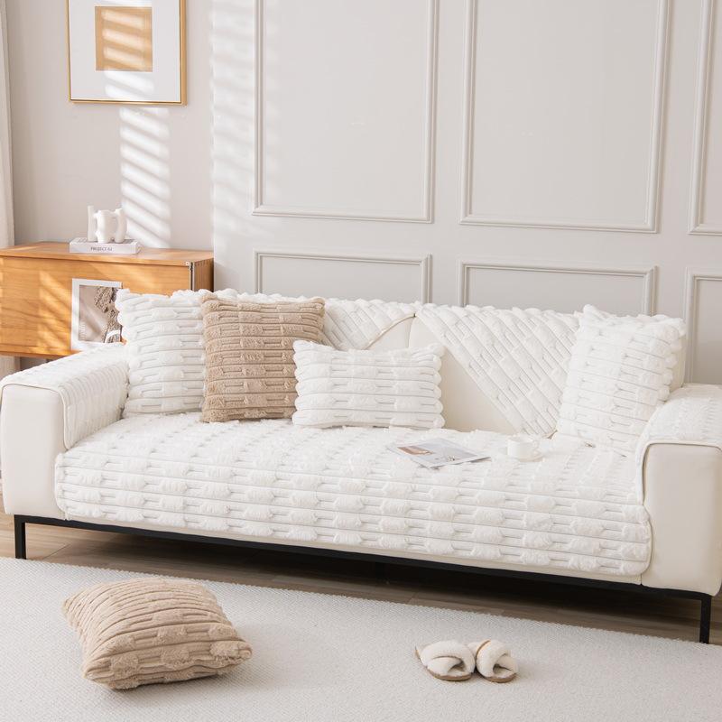 New Autumn and Winter Sofa Cushions, Plush Sofa Cushions, Thickened Warm Sofa Towels, Winter Simple Warm Sofa Cushions