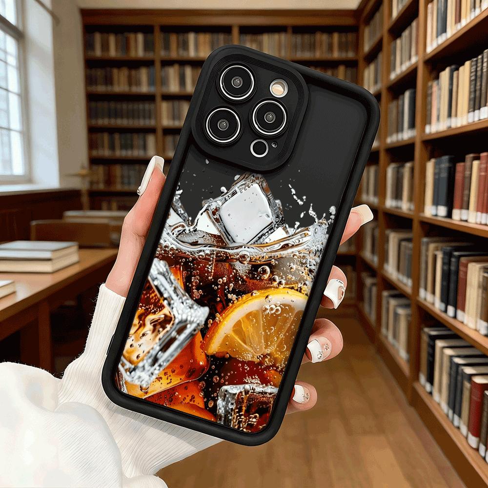 Cola with Ice and Lemon Phone Case for iPhone 17 16 15 14 13 12 11 Pro Max Plus Anti Scratch, Gel Flexible Protective