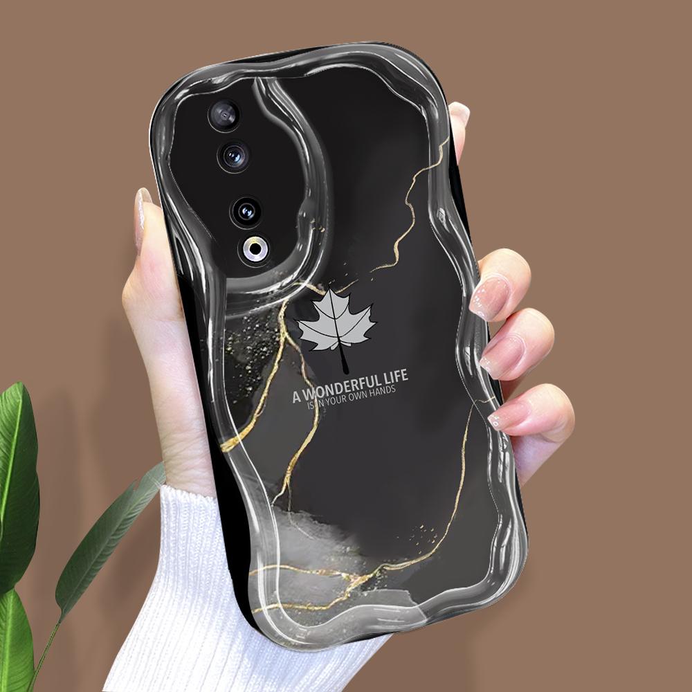 

Милий мультяшний візерунок, кремовий текстурний корпус, хвилястий край, м’який силіконовий чохол для телефону Huawei Honor Infinix Tecno iPhone iPhone 16 Pro Max чорний