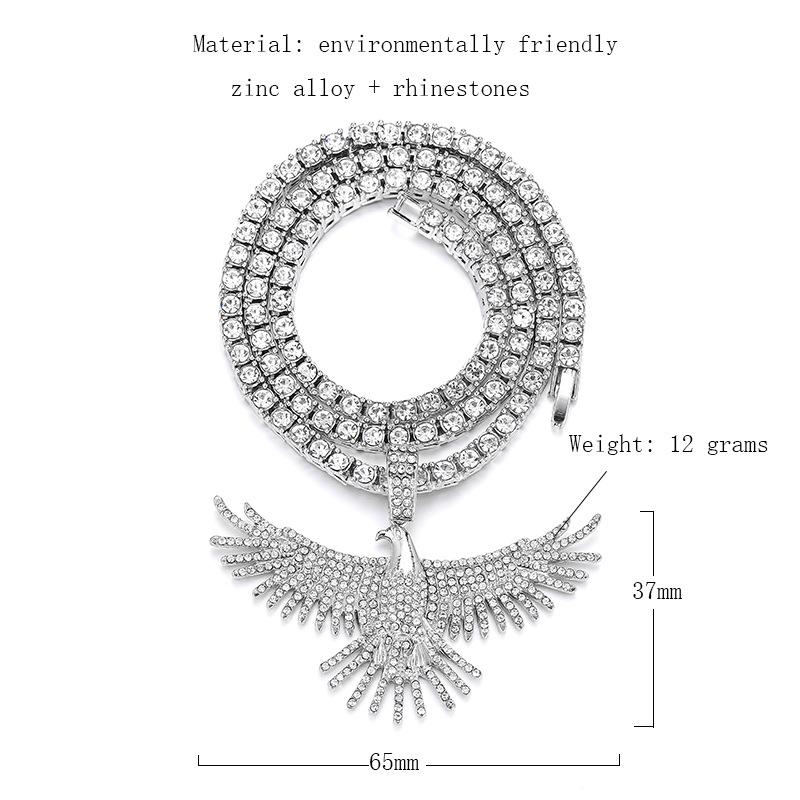 

POMOiii Мужское трехмерное ожерелье с подвеской в ​​виде властных орлиных крыльев, ювелирные изделия