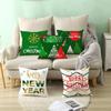 Nordic Christmas Pillowcase Printed Elk Snowflake Sofa Cushion Cover Office Cushion Cover Home