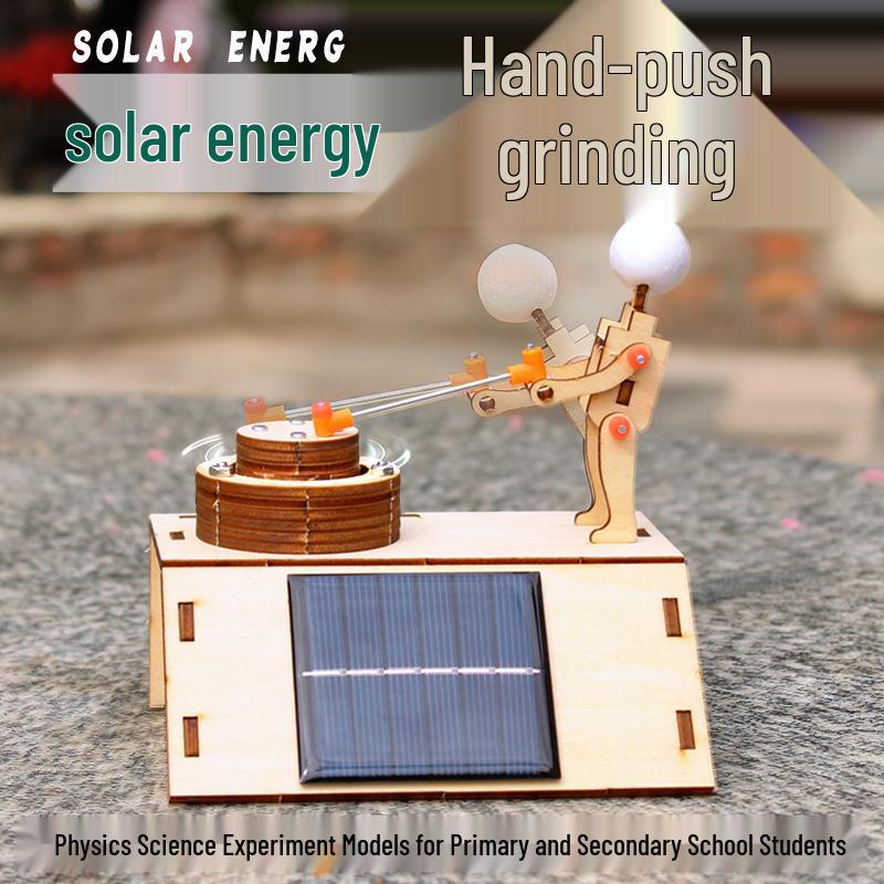 DIY Solar-Powered Grinding Kit: Handmade Invention for Energy Conversion & Physics Experiments