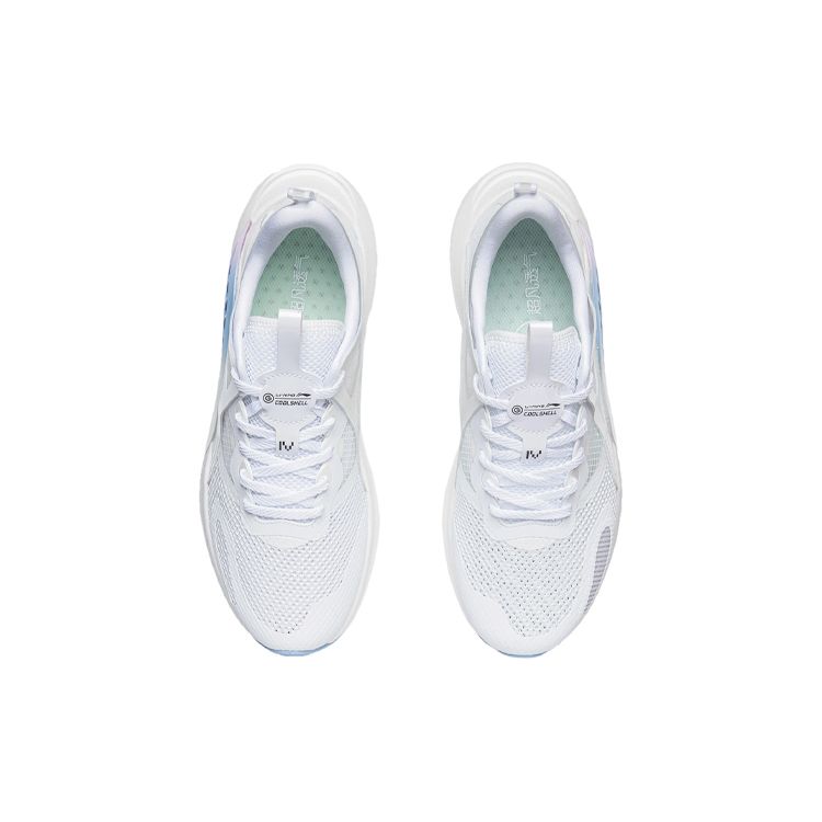 Li-Ning Comet White Ivory Blue Women Sneakers Standard-White AGLR044-1