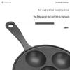 Cast Iron Six-Hole Takoyaki Pan with Handle, Non-Coated, Multifunctional Non-Stick Griddle