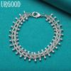 925 Sterling Silver Women's and Men's Bracelets Wedding Party Gifts Fashion Jewelry