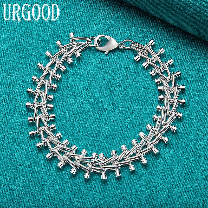 925 Sterling Silver Women's and Men's Bracelets Wedding Party Gifts Fashion Jewelry