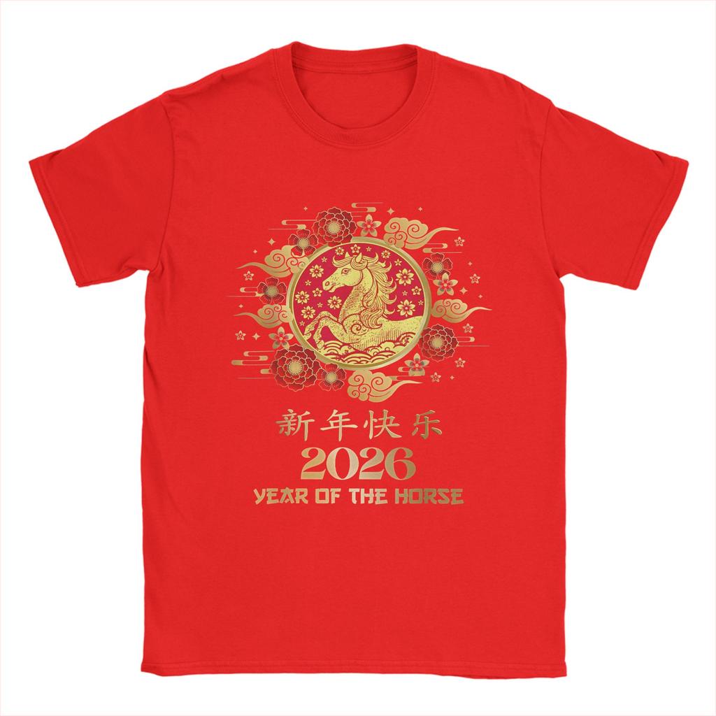 Zodiac Sign Year Of The Horse T Shirt Summer  Hipster TShirts Mens 100 Cotton Crewneck Plus Size Tees Short Sleeves Tshirt