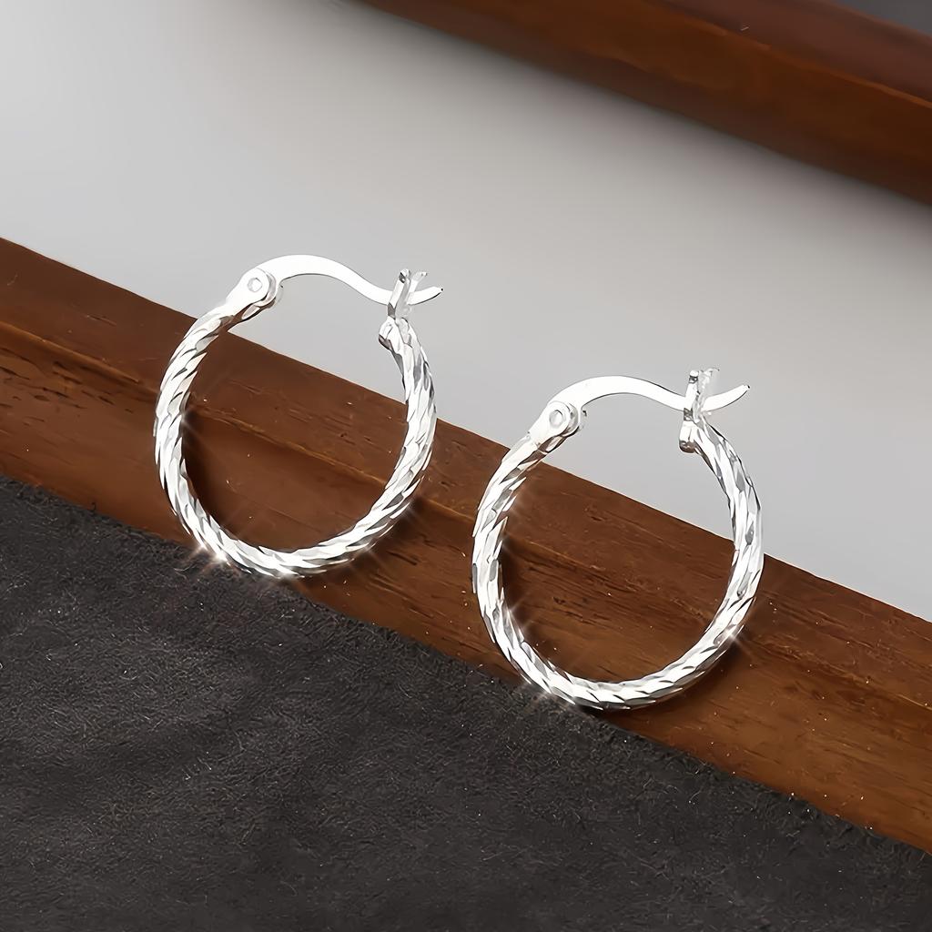 High-quality Stainless Steel Hypoallergenic Hoop Earrings, Comfortable and Versatile, Simple and Elegant, Fashionable Women's Earrings