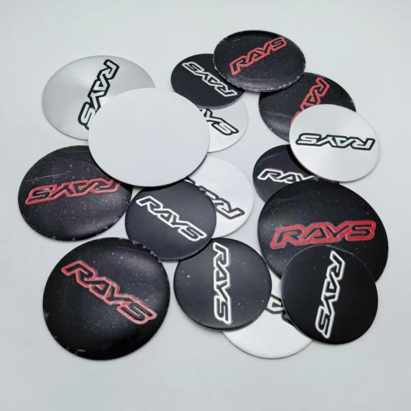 4pcs 45mm 50mm 56mm 65mm RAYS Logo Emblem Car Stickers Accessories for Car Wheel Center Caps Hub Cap Rim Cover Badge Replacement