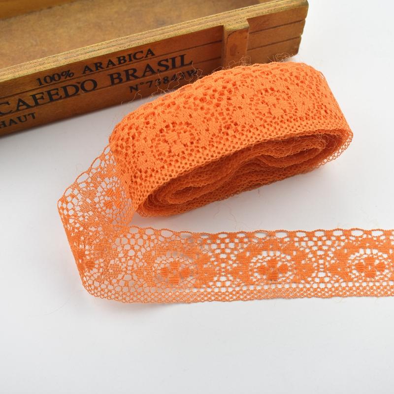 10 Yards High Quality Beautiful White Lace Ribbon Tape 40MM Lace Trim DIY Embroidered For Sewing Decoration African Lace Fabric