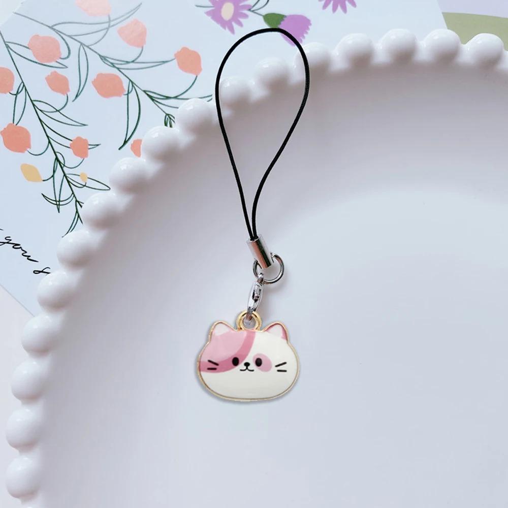 Charm Cat Phone Lanyard Little Cat Animal Phone Pendent Cat Phone Strap  U Disk Pendant