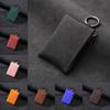 Large-Capacity Zipper Key Pouch Bag Key Cover Suede Leather Key Case  for Automotive Keys