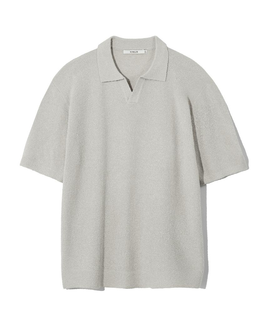 KIIMUIR Soft Boucle Open Collar Knit_5 Color