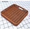 Multistyles Imitation Rattan Fruit Plate Retro Woven Multipurpose Storage Rattan Woven Tea Tray Picnic Snacks Sundry Baskets