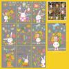 9 ks velikonoční samolepky na okno Happy Easter Bunny Window Clip for Glass Dveře