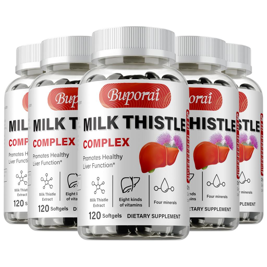Milk Thistle Complex Soft Capsules, Milk Thistle Extract, Suitable for Adults, Nutritional Supplement