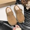 Slippers Casual Shoes Woman 2025 Low Cover Toe Loafers Platform Pantofle Female Mule Luxury New Flat Mules Rome Slides PU Fabric