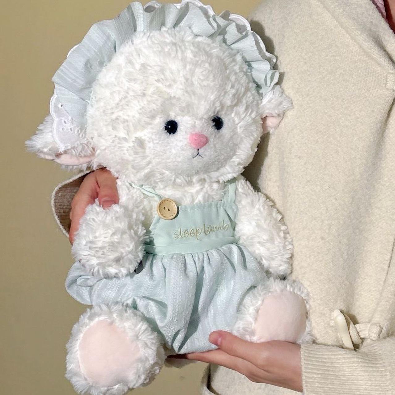 Cute Sleeping Sheep Plush Pillow - Children s Soothing Hug Toy 25cm