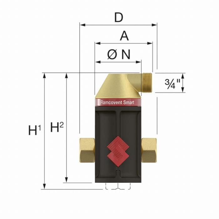 Séparateur d'air Flamcovent Smart 1' FLAMCO - 30003