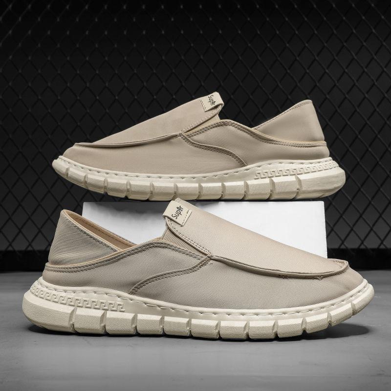 Summer Cloth Shoes Men's Shoes Breathable Lazy Shoes Men's Casual Shoes One Pedal Versatile Foot Set Canvas Shoes Tide