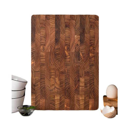 

Large Cutting Board, Solid Wood Kitchen Cutting Board with End Cut, Antibacterial and Antifungal Solid Wood, Durable Geometric Wooden Cutting Board, S