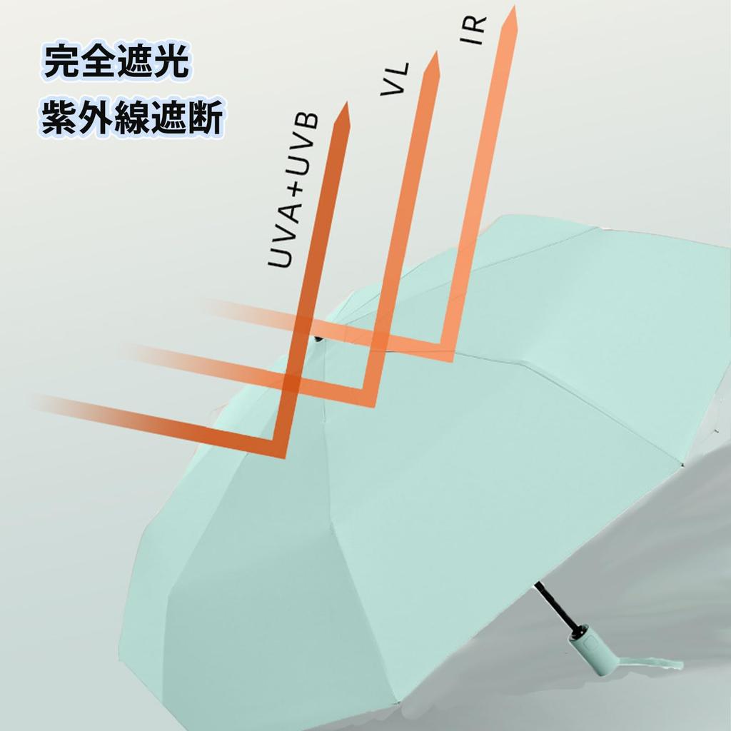 Insvog Folding Auto Folding Ultra Strong Wind Resistant 8 Sturdy Glass Fiber Parasol In Light Heat Wind Super Water Quick For Both Sunny and Rainy