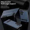 Plain PU Leather Flip Phone Case with Metal Kickstand for Samsung Galaxy Z Fold 4 5 6 7 8 Ultra - Protective Cover with Stand