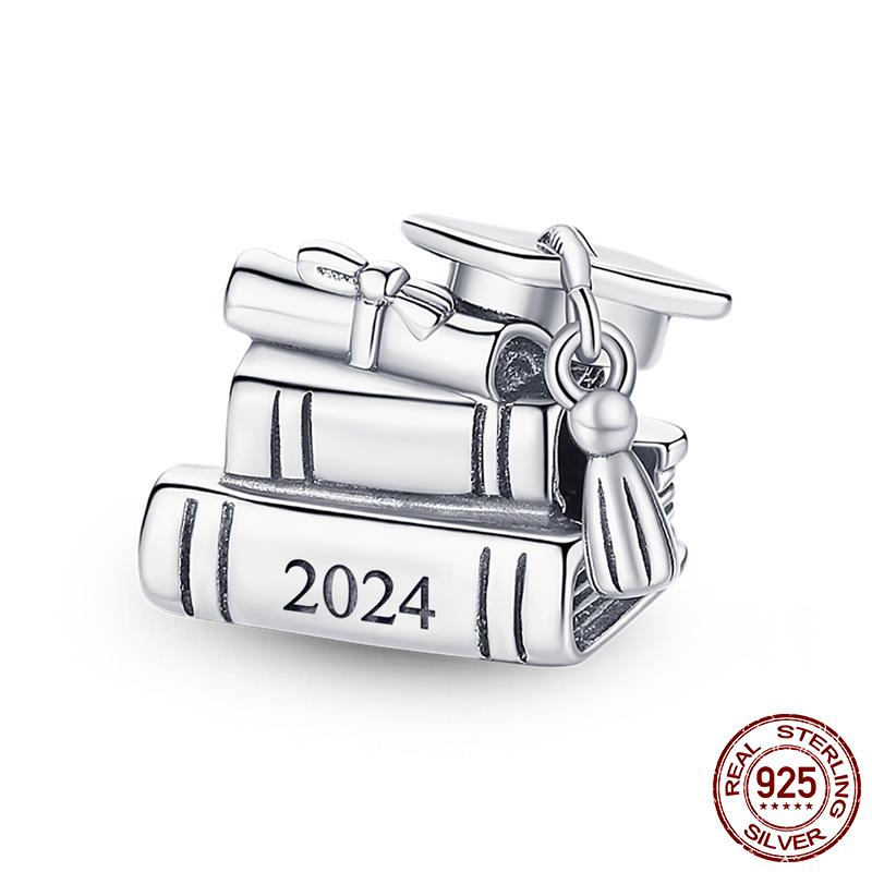 New Hot Sale 925  Silver Graduation Season Charm Beads Fit Original Brand Bracelet DIY Jewelry Gift Making