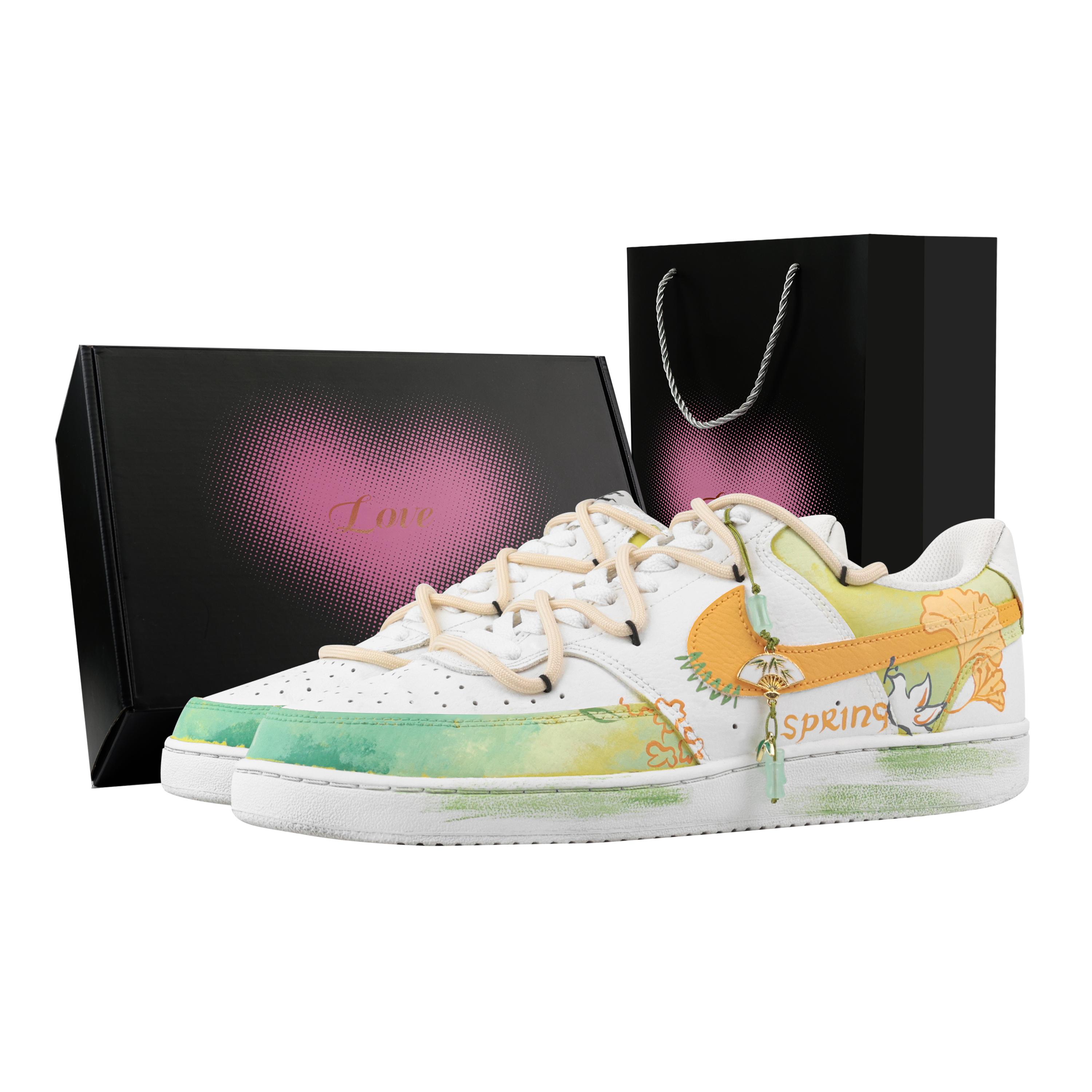 

Nike Court Vision 1 Youthful Vigor, Heart Box Abrasion Resistant Low top Skateboard Shoes Men s Yellow White DH2987-101(Team529--) 42.5