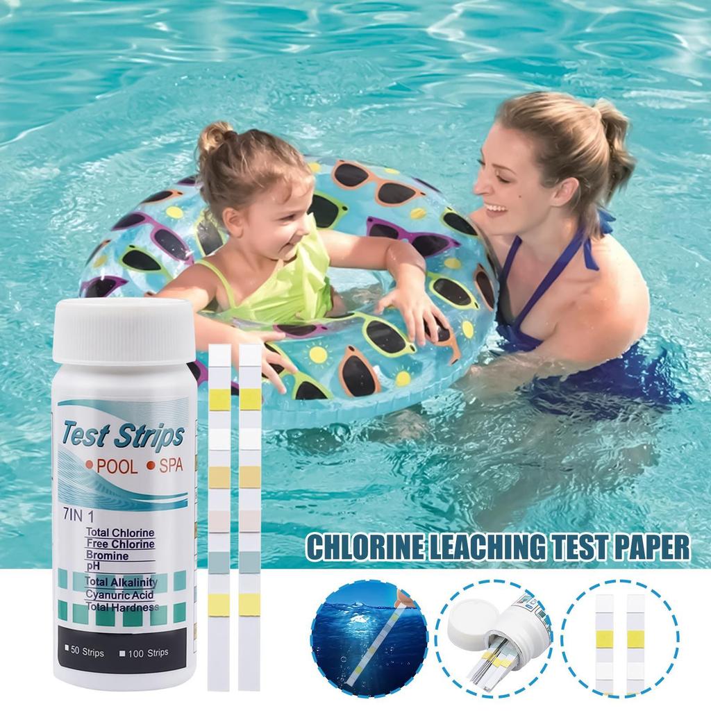 Water Test 100pcs Pool Test Strips Accurate Aquarium Testing Kit Long Lasting Multifunctional Quick Results Testing Paper Set