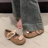 Mode Damen Sommerschuhe 2025 Sommer Neue Mode Runde Zehenpartie Schleife Mary Jane Schuhe Bequeme Weiche Sohle Leichte Spitze Ballerinas