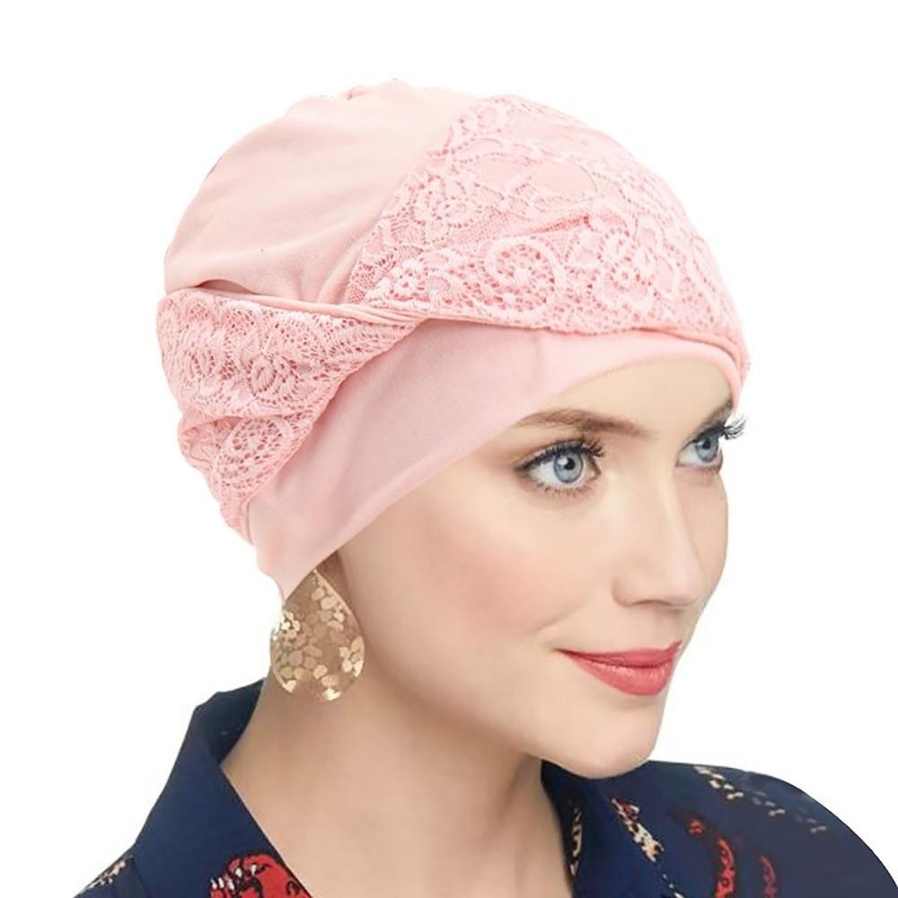 Elastic Headscarf Hat Breathable Beanie Hats Trendy Hijab Cap for Women