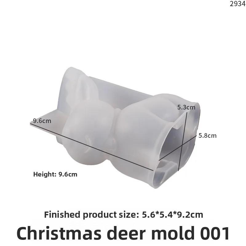 DIY Christmas Snowman Boots Socks Reindeer Bells Crystal Dropper Hanging Decor Table Candles 3D Silicone Mold