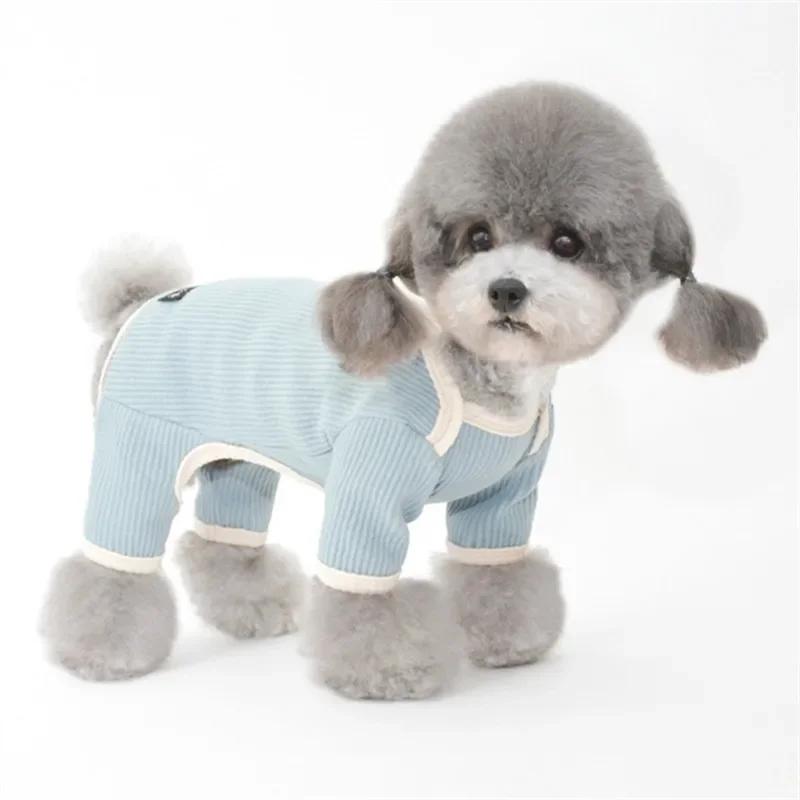 Pet Dog Sleepwear Pajamas Jumpsuit Autumn Winter Dog Clothes Puppy Overalls Small Dog Costume Shirt Pyjama Pet Clothing Outfit