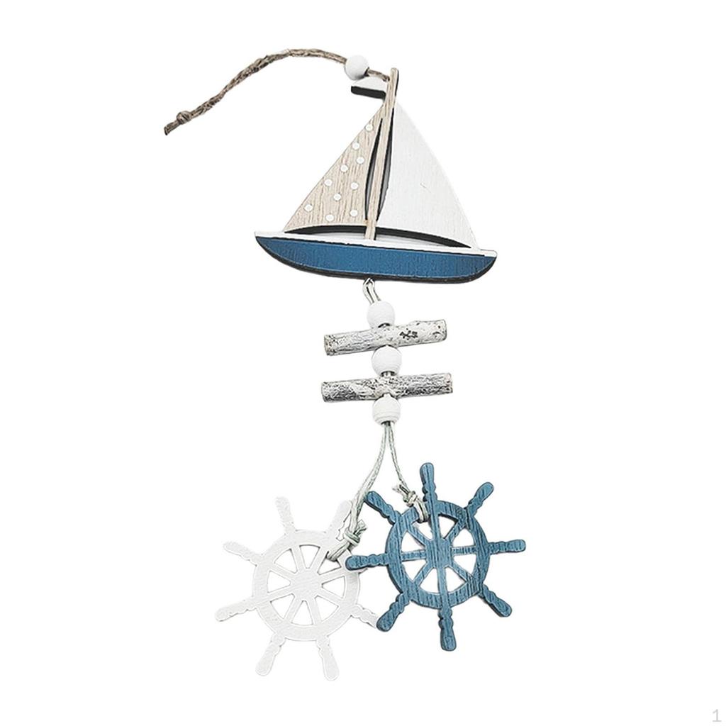 Beach Themed Decor Hangings Miniature Sailboat Door Window Home Bedroom Gift