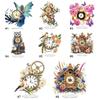 Acrylic Special Shape Flower Bird DIY Crystal Diamond Clock Diamond Painting Clock Handicraft Diamond Painting Clock for Desktop