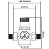 1-Inch Pressure Reducing Valve with Large Flow Filter - 20 PPR Union Water Pressure Regulator