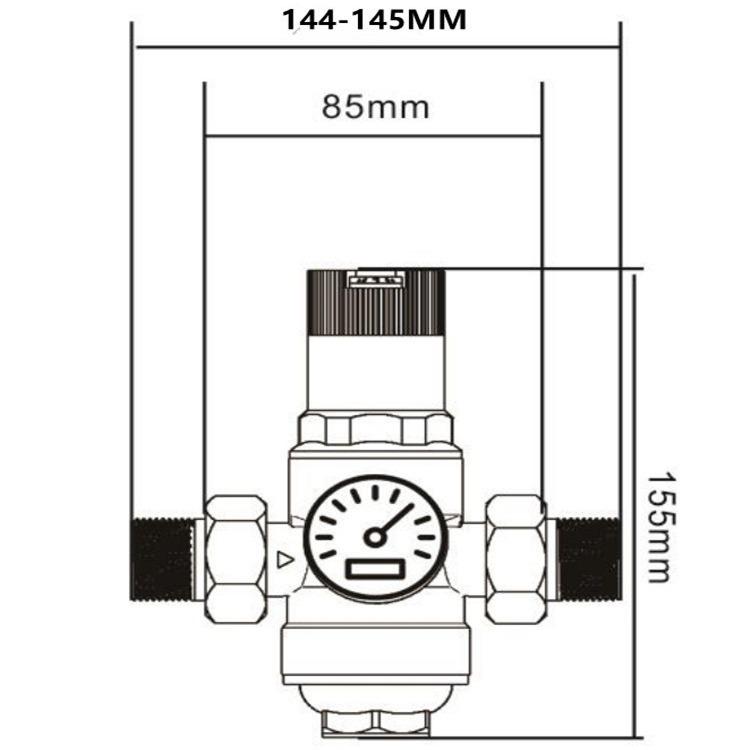 1-Inch Pressure Reducing Valve with Large Flow Filter - 20 PPR Union Water Pressure Regulator