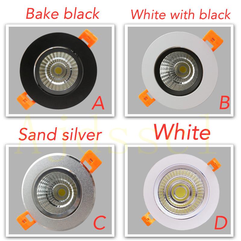 LED Downlight Dimmable Lamp iling  3w 5w 7W 12w 15w 20w  30w 40w Cob Led Spot 220V/110V iling Ressed round panel light