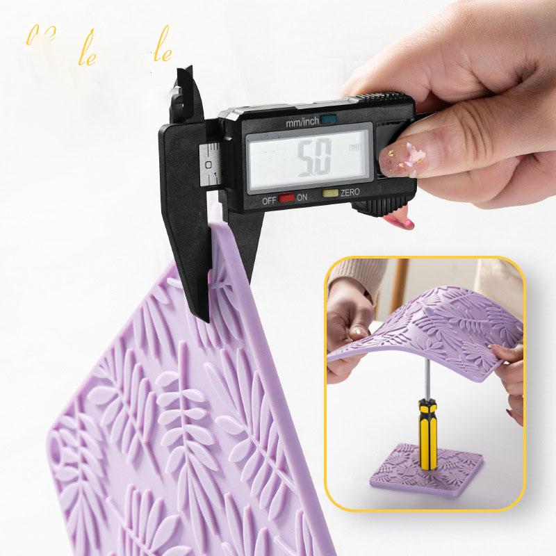 Square Silicone Coaster Heat Resistant Bolw Mats Anti-slip Placemat Table Protector Waterproof  Mug Mat Kitchen Dishes Tableware