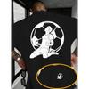 European Sizes Trendy Sporty Style Men's Soccer Player Celebration Print Short-Sleeve T-Shirt