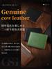 GSG Bifold Genuine Cowhide Exterior Card 13 Zippered Coin Large Popular Perfect Day Embossed Black and Brown Men's Wallet, Leather, Holder, Cards,