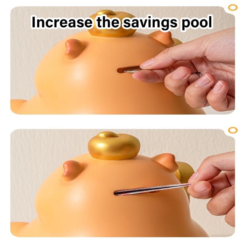Piggy Banks,Unbreakable Capibara Coin Box for Kids Adult,Cute Animal Money Banks Birthday Gift,Coin Saving Boxes Gift